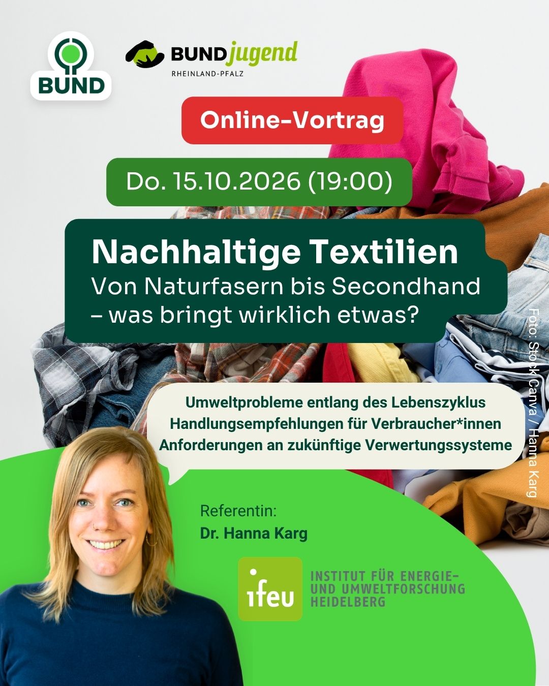Onlineveranstaltung Nachhaltige Textilien