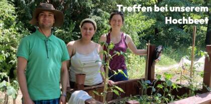 BUNDjugend RLP trifft sich bei ihrem Hochbeet im Mainzer Neustadtgarten